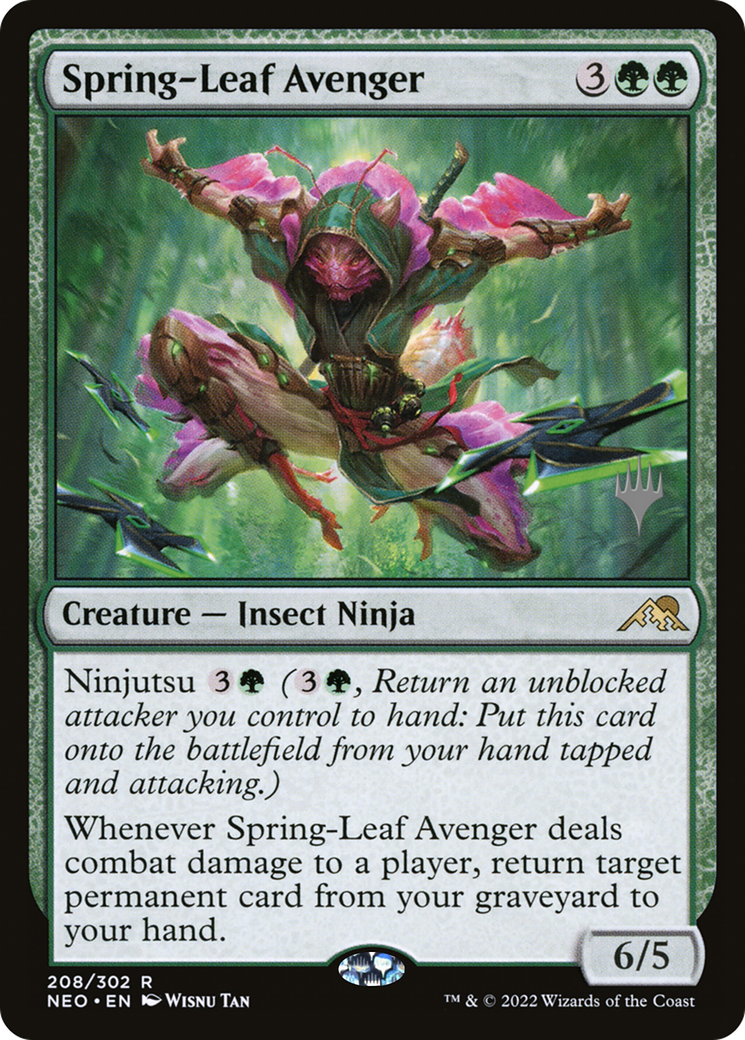 Spring-Leaf Avenger (PNEO-208P) - Kamigawa: Neon Dynasty Promos - Premium MTG Single from Wizards of the Coast - Just $0.11! Shop now at Game Crave Tournament Store