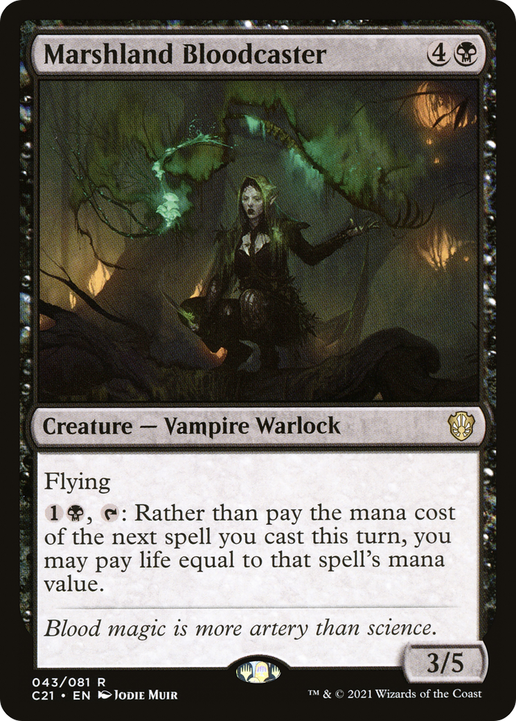 Marshland Bloodcaster (C21-043) - Commander 2021 - Premium MTG Single from Wizards of the Coast - Just $0.08! Shop now at Game Crave Tournament Store