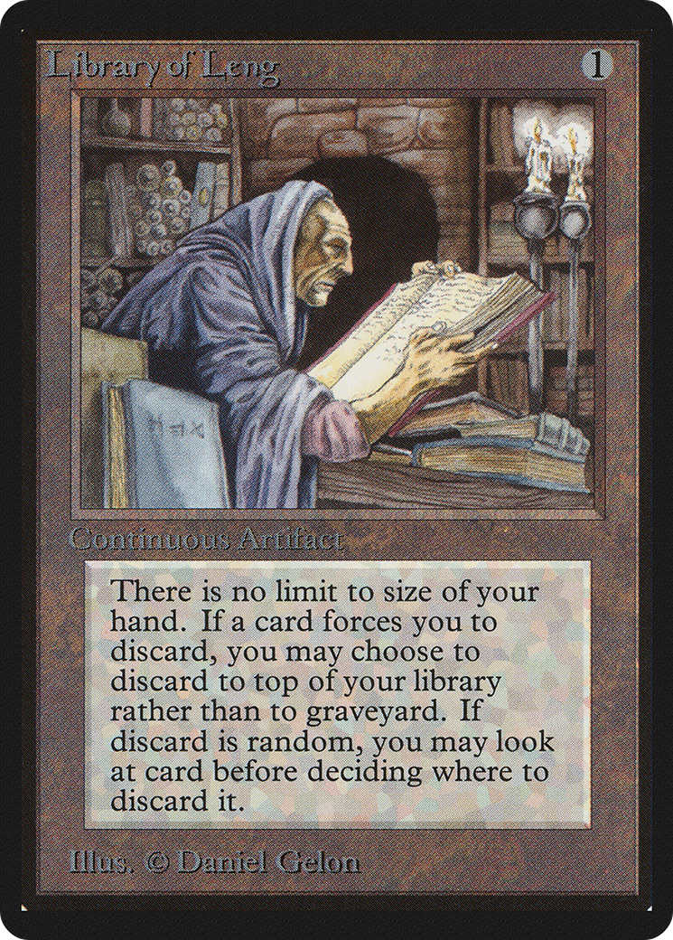 Library of Leng (LEB-258) - Limited Edition Beta - Premium MTG Single from Wizards of the Coast - Just $16.61! Shop now at Game Crave Tournament Store