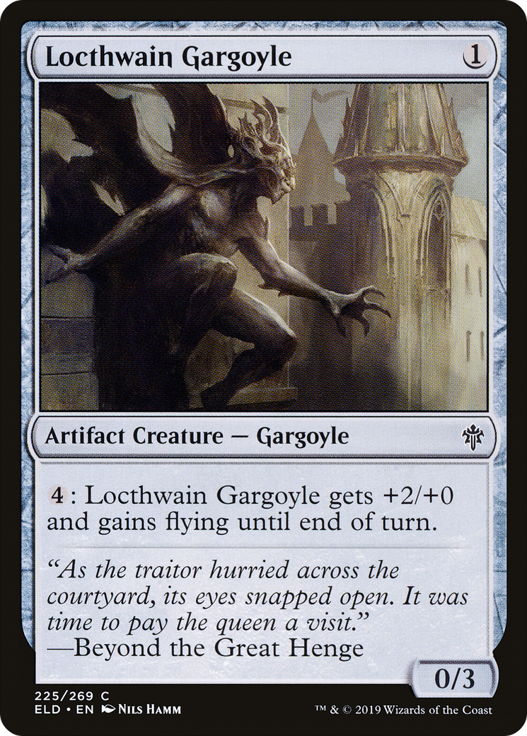 Locthwain Gargoyle (ELD-225) - Throne of Eldraine Foil - Premium MTG Single from Wizards of the Coast - Just $0.08! Shop now at Game Crave Tournament Store