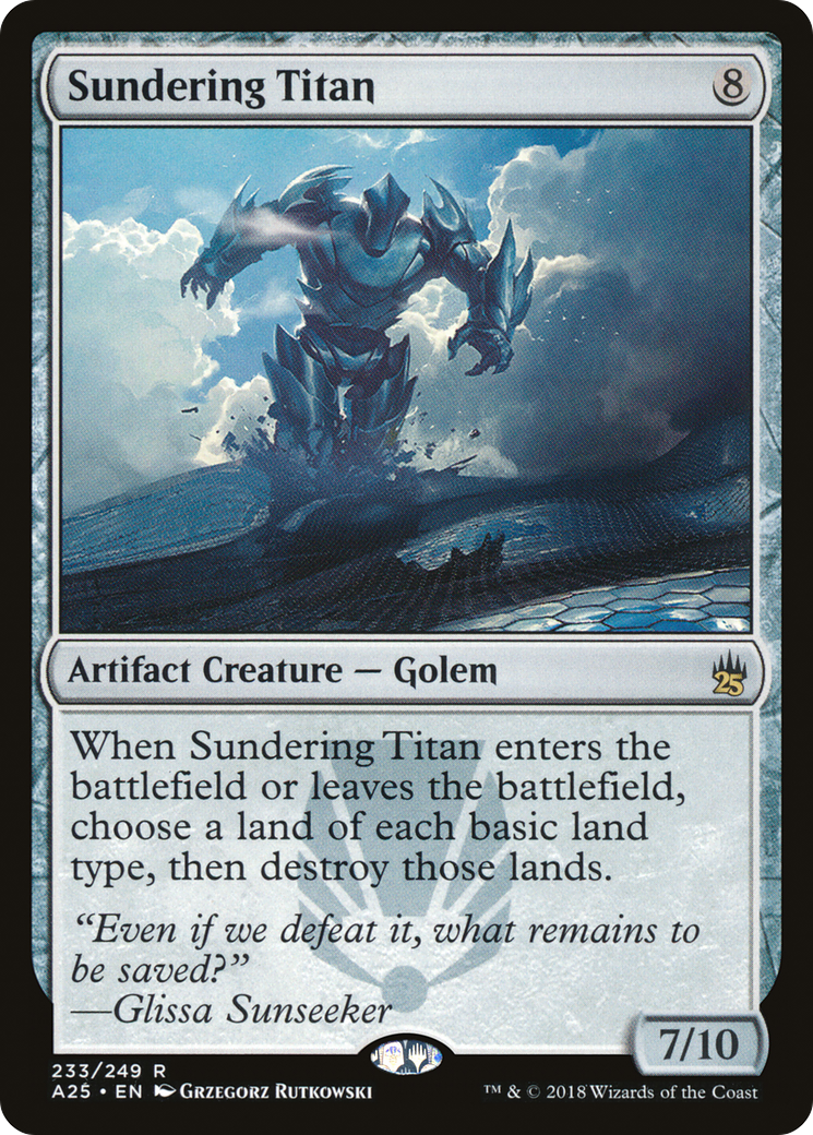 Sundering Titan (A25-233) - Masters 25 - Premium MTG Single from Wizards of the Coast - Just $0.31! Shop now at Game Crave Tournament Store