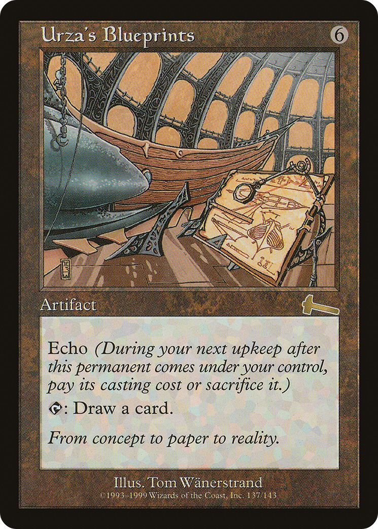 Urza's Blueprints (ULG-137) - Urza's Legacy Foil - Premium MTG Single from Wizards of the Coast - Just $4.16! Shop now at Game Crave Tournament Store