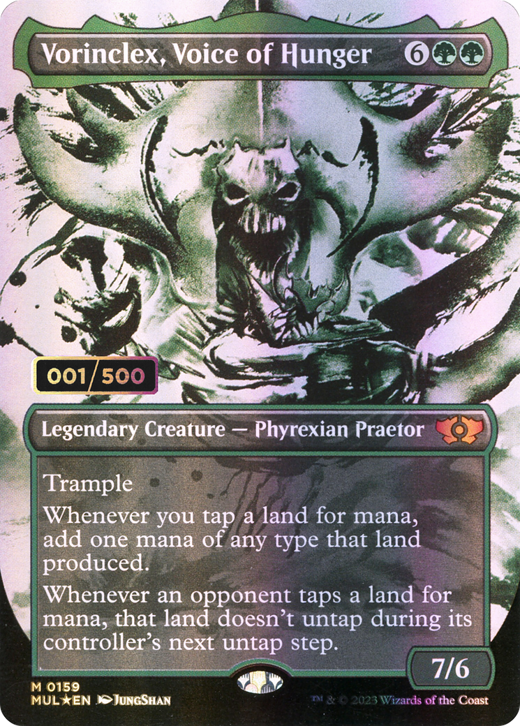 Vorinclex, Voice of Hunger (MUL-159Z) - Multiverse Legends: (Showcase) (Borderless) Foil - Premium MTG Single from Wizards of the Coast - Just $55.44! Shop now at Game Crave Tournament Store