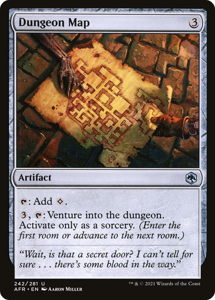 Dungeon Map (AFR-242) - Adventures in the Forgotten Realms - Premium MTG Single from Wizards of the Coast - Just $0.08! Shop now at Game Crave Tournament Store
