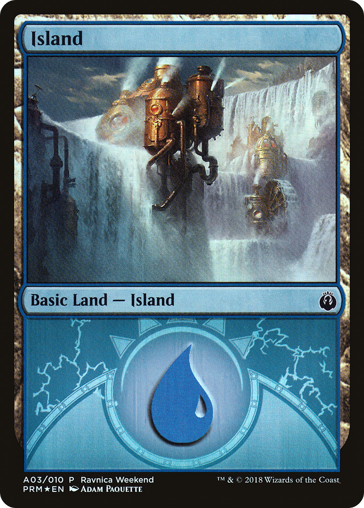 Island (PRWK-A03) - GRN Ravnica Weekend Foil - Premium MTG Single from Wizards of the Coast - Just $1.61! Shop now at Game Crave Tournament Store