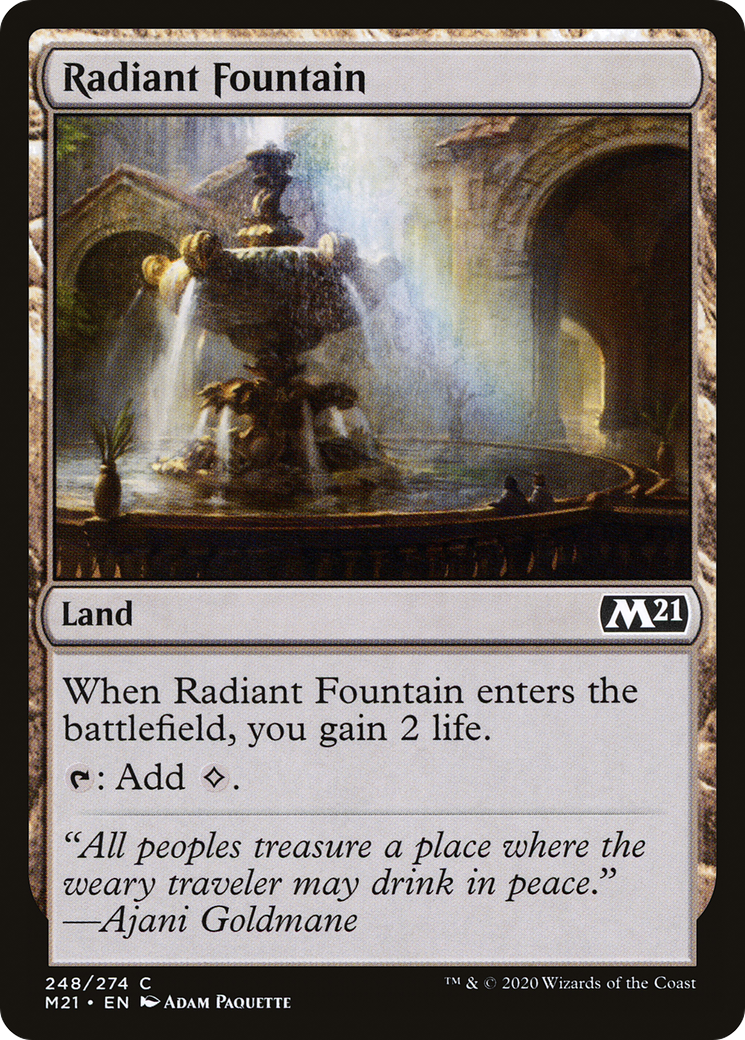 Radiant Fountain (M21-248) - Core Set 2021 - Premium MTG Single from Wizards of the Coast - Just $0.08! Shop now at Game Crave Tournament Store
