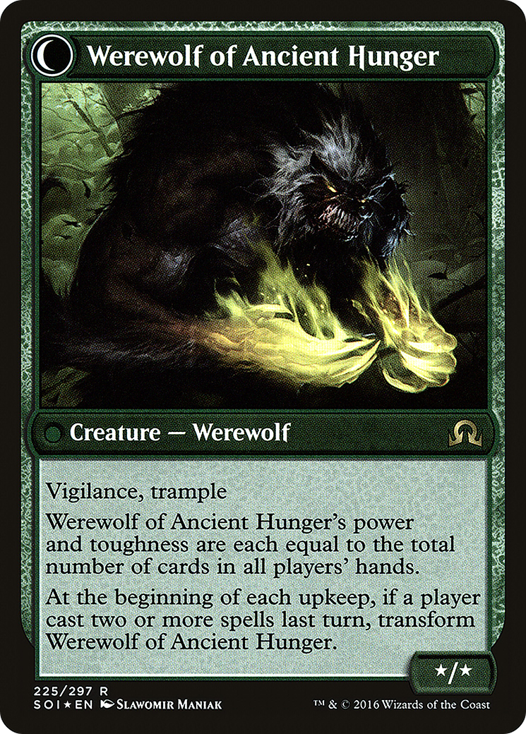 Sage of Ancient Lore // Werewolf of Ancient Hunger (PSOI-225S) - Shadows over Innistrad Promos: (Double Faced Transform) Foil - Premium MTG Single from Wizards of the Coast - Just $0.43! Shop now at Game Crave Tournament Store