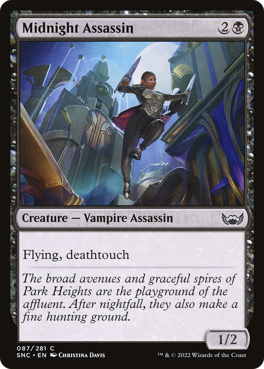 Midnight Assassin (SNC-087) - Streets of New Capenna - Premium MTG Single from Wizards of the Coast - Just $0.08! Shop now at Game Crave Tournament Store