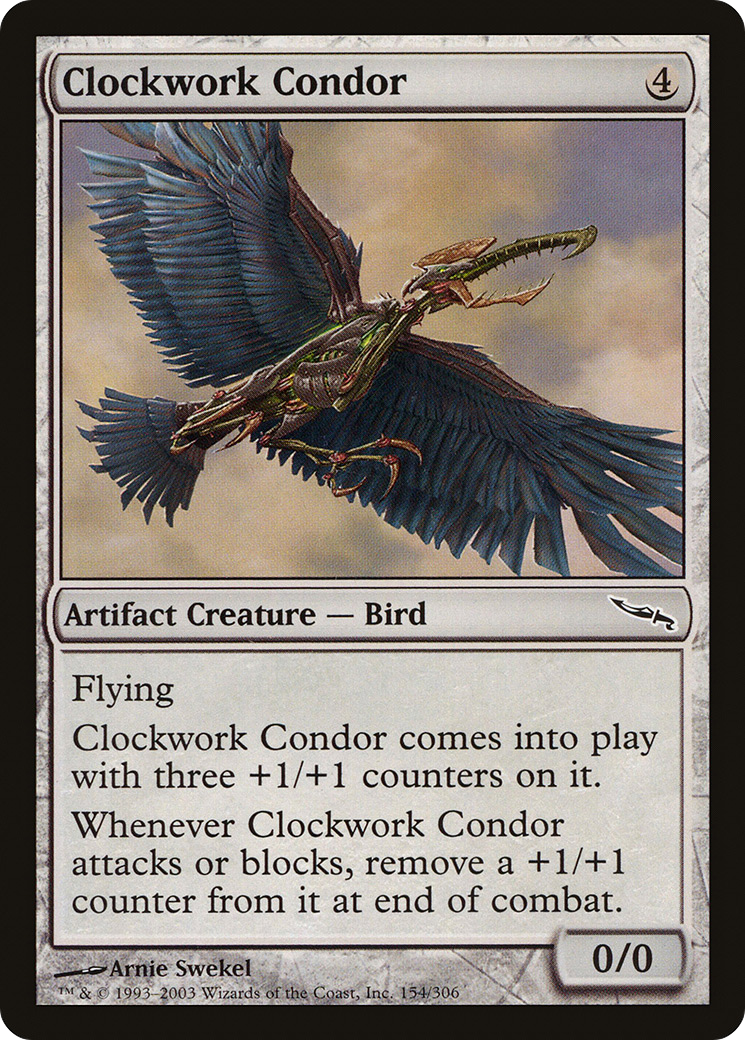 Clockwork Condor (MRD-154) - Mirrodin Foil - Premium MTG Single from Wizards of the Coast - Just $0.17! Shop now at Game Crave Tournament Store
