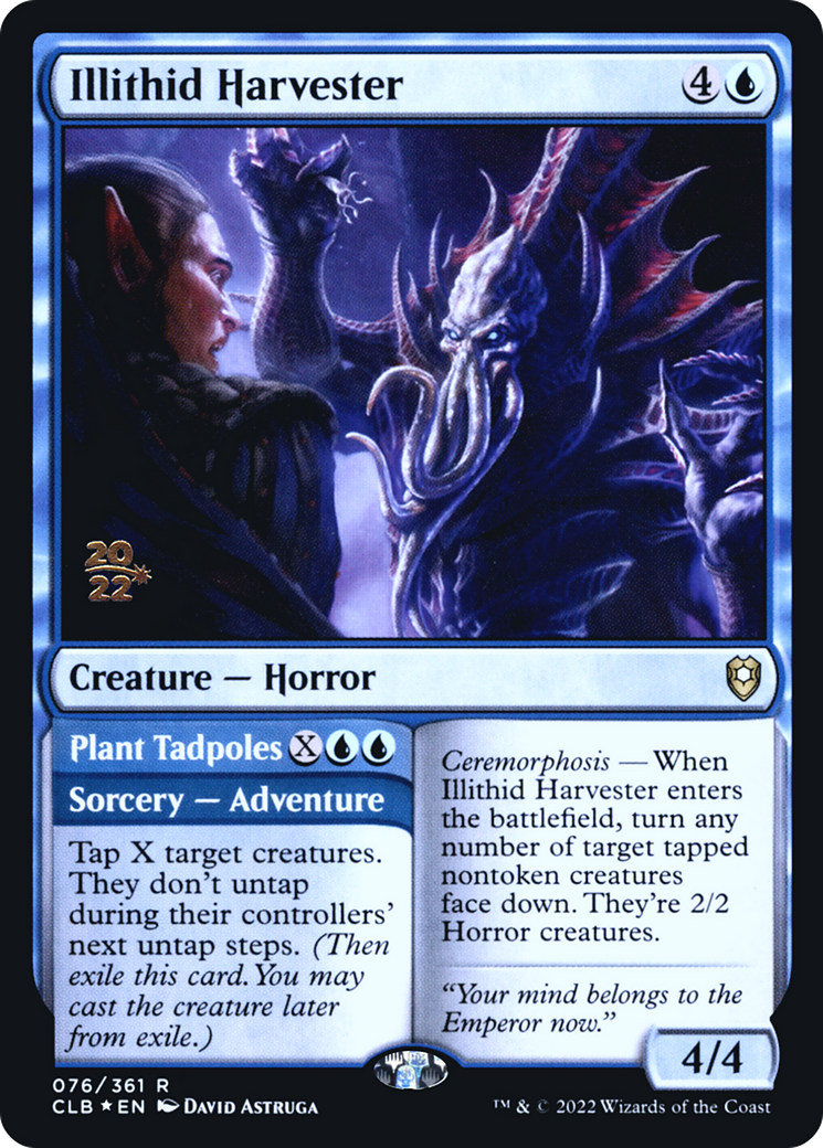 Illithid Harvester // Plant Tadpoles (PCLB-76S) - Battle for Baldur's Gate Promos Foil - Premium MTG Single from Wizards of the Coast - Just $0.37! Shop now at Game Crave Tournament Store