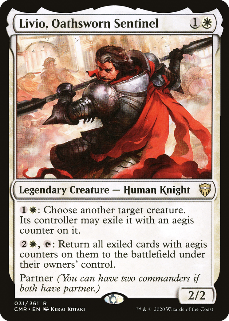 Livio, Oathsworn Sentinel (CMR-031) - Commander Legends - Premium MTG Single from Wizards of the Coast - Just $0.25! Shop now at Game Crave Tournament Store