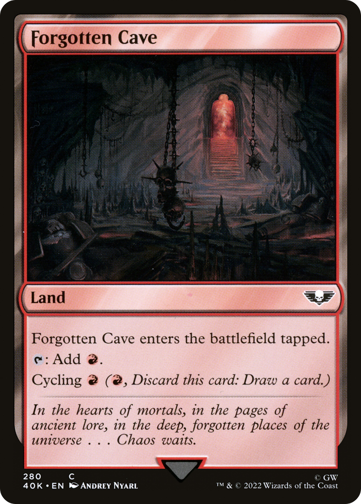 Forgotten Cave (40K-280) - Warhammer 40,000 Commander - Premium MTG Single from Wizards of the Coast - Just $0.08! Shop now at Game Crave Tournament Store