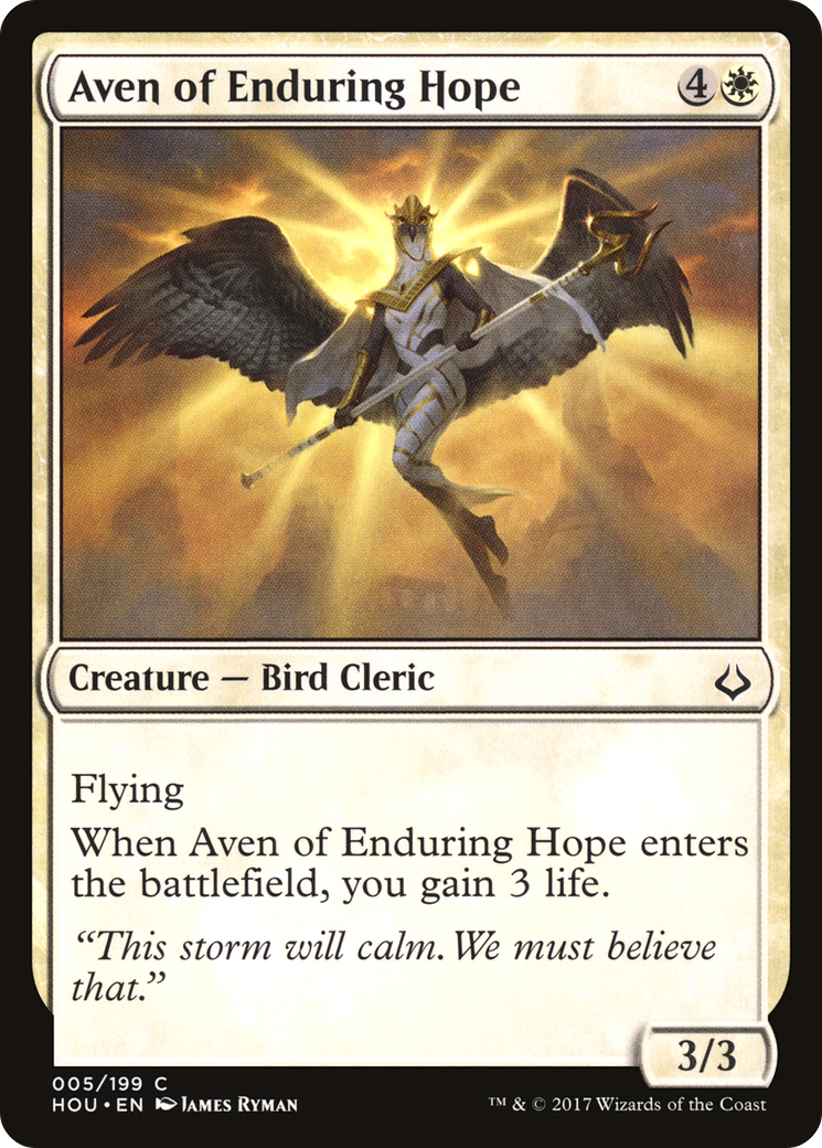 Aven of Enduring Hope (HOU-005) - Hour of Devastation - Premium MTG Single from Wizards of the Coast - Just $0.21! Shop now at Game Crave Tournament Store