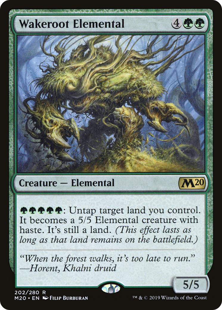 Wakeroot Elemental (M20-202) - Core Set 2020 Foil - Premium MTG Single from Wizards of the Coast - Just $0.08! Shop now at Game Crave Tournament Store