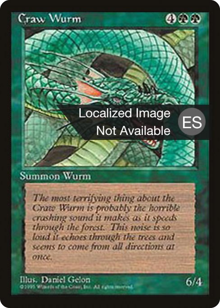 Craw Wurm (4BB-238) - Fourth Edition Foreign Black Border - Premium MTG Single from Wizards of the Coast - Just $0.48! Shop now at Game Crave Tournament Store