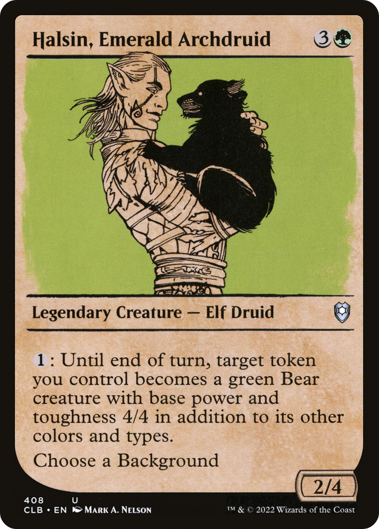 Halsin, Emerald Archdruid (CLB-408) - Commander Legends: Battle for Baldur's Gate: (Showcase) - Premium MTG Single from Wizards of the Coast - Just $0.25! Shop now at Game Crave Tournament Store