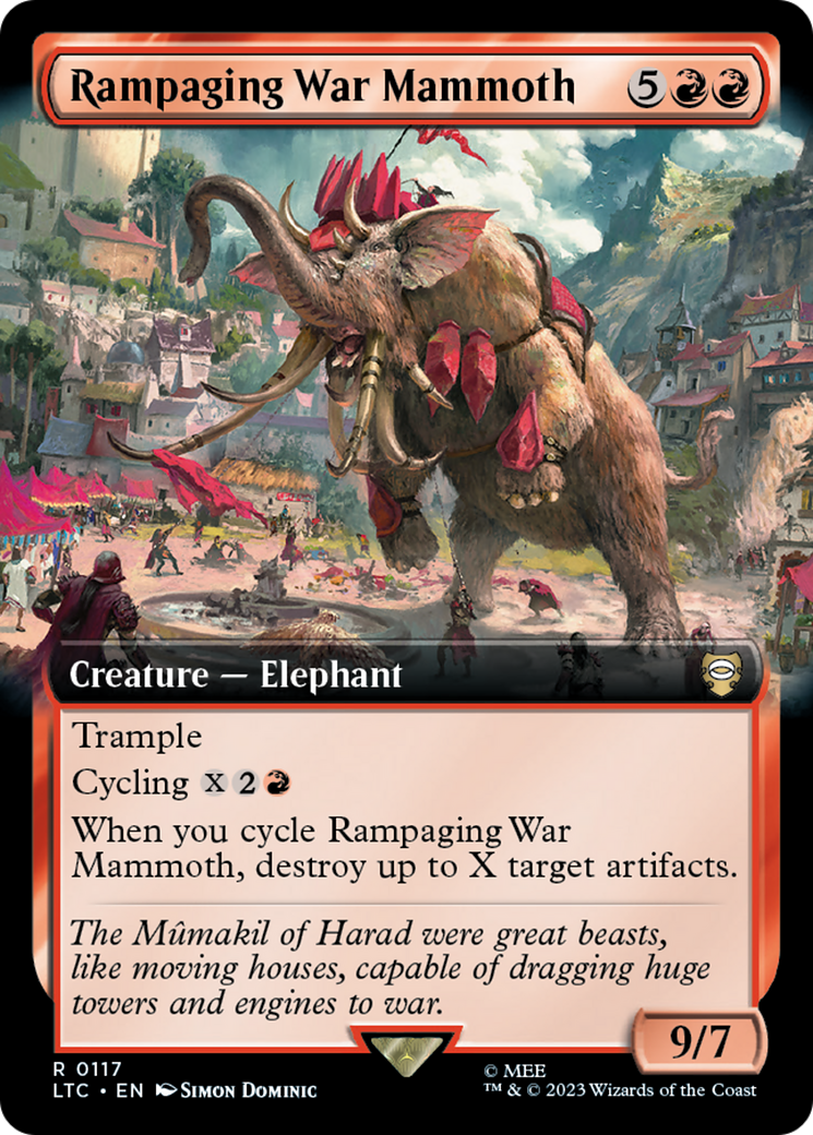 Rampaging War Mammoth (LTC-117) - Tales of Middle-earth Commander: (Extended Art) - Premium MTG Single from Wizards of the Coast - Just $0.09! Shop now at Game Crave Tournament Store