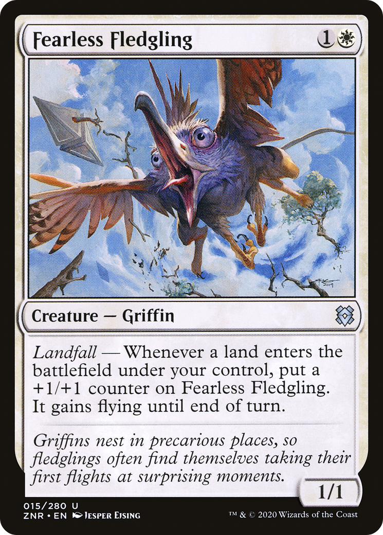 Fearless Fledgling (ZNR-015) - Zendikar Rising - Premium MTG Single from Wizards of the Coast - Just $0.08! Shop now at Game Crave Tournament Store