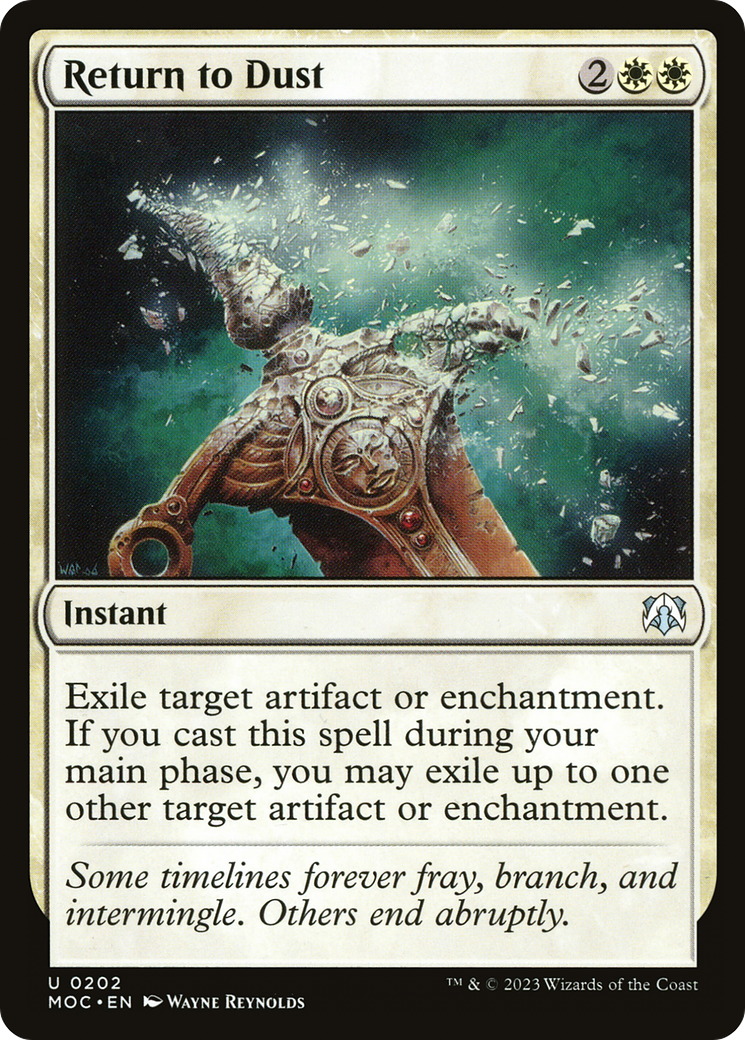 Return to Dust (MOC-202) - March of the Machine Commander - Premium MTG Single from Wizards of the Coast - Just $0.08! Shop now at Game Crave Tournament Store