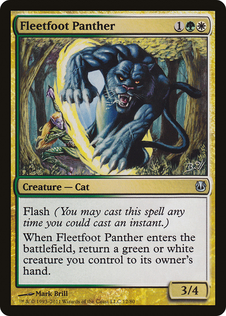 Fleetfoot Panther (DDH-012) - Duel Decks: Ajani vs. Nicol Bolas - Premium MTG Single from Wizards of the Coast - Just $0.09! Shop now at Game Crave Tournament Store