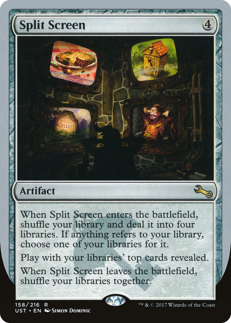 Split Screen (UST-158) - Unstable Foil - Premium MTG Single from Wizards of the Coast - Just $1.77! Shop now at Game Crave Tournament Store