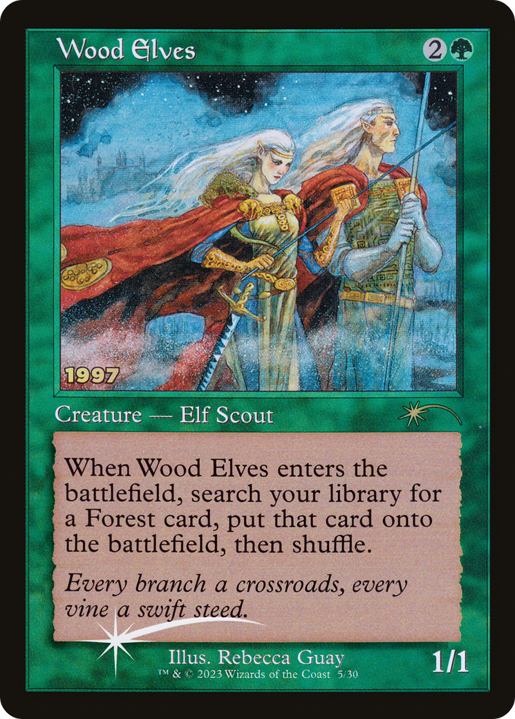 Wood Elves (P30A-005) - 30th Anniversary Play Promos Foil - Premium MTG Single from Wizards of the Coast - Just $0.44! Shop now at Game Crave Tournament Store