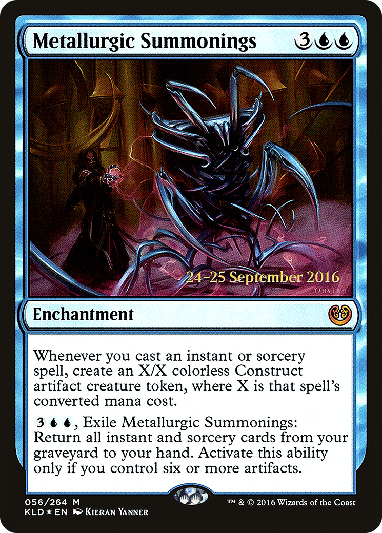 Metallurgic Summonings (PKLD-56S) - Kaladesh Promos Foil - Premium MTG Single from Wizards of the Coast - Just $1.14! Shop now at Game Crave Tournament Store