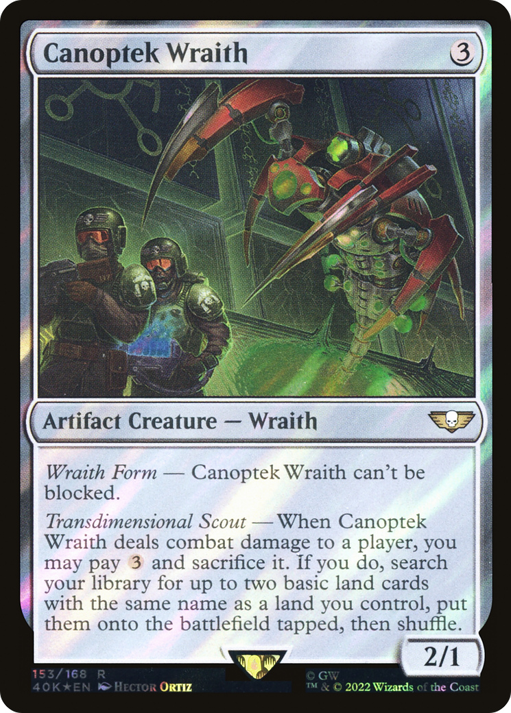 Canoptek Wraith (40K-153★) - Warhammer 40,000 Commander Foil - Premium MTG Single from Wizards of the Coast - Just $0.94! Shop now at Game Crave Tournament Store