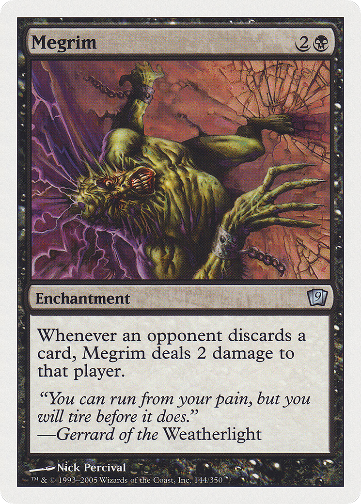 Megrim (9ED-144) - Ninth Edition - Premium MTG Single from Wizards of the Coast - Just $0.43! Shop now at Game Crave Tournament Store