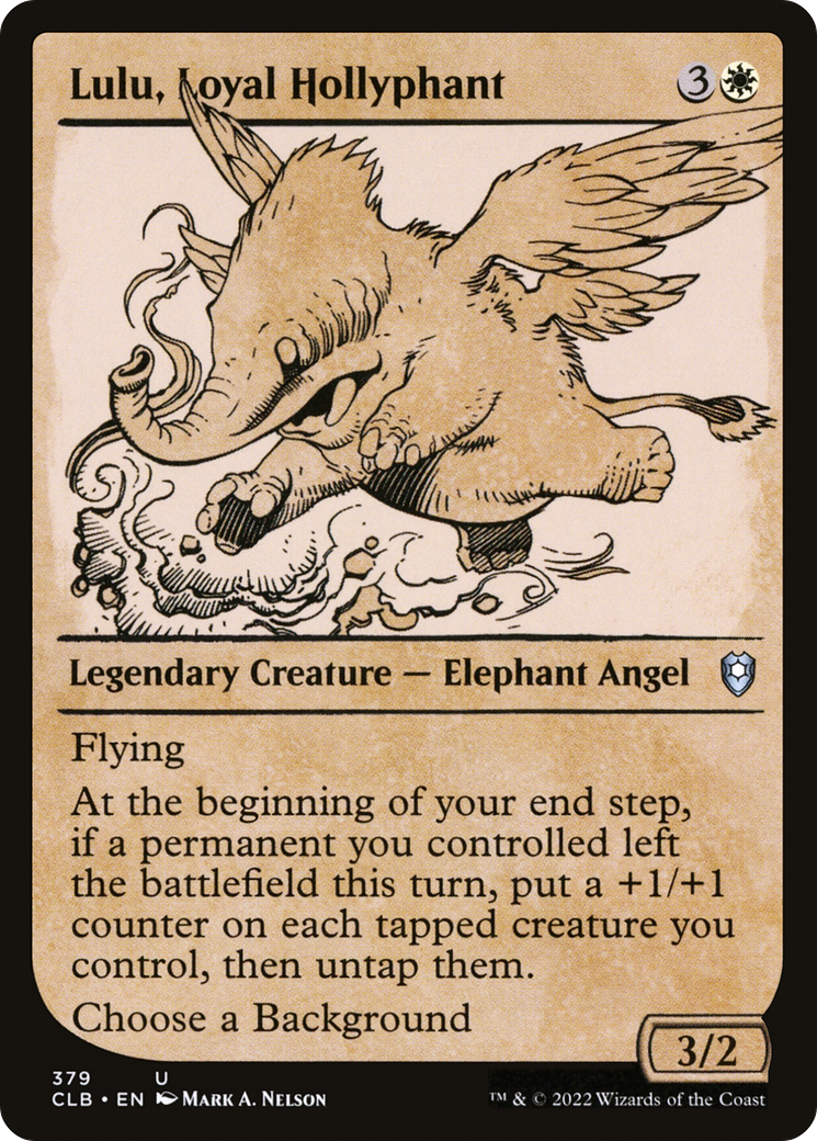 Lulu, Loyal Hollyphant (CLB-379) - Commander Legends: Battle for Baldur's Gate: (Showcase) - Premium MTG Single from Wizards of the Coast - Just $0.08! Shop now at Game Crave Tournament Store