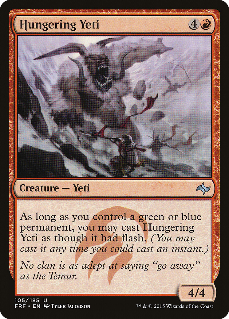 Hungering Yeti (FRF-105) - Fate Reforged - Premium MTG Single from Wizards of the Coast - Just $0.08! Shop now at Game Crave Tournament Store