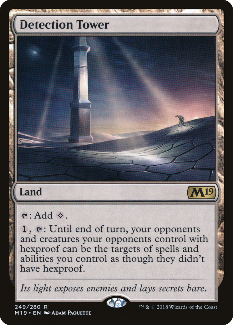 Detection Tower (M19-249) - Core Set 2019 Foil - Premium MTG Single from Wizards of the Coast - Just $1.13! Shop now at Game Crave Tournament Store