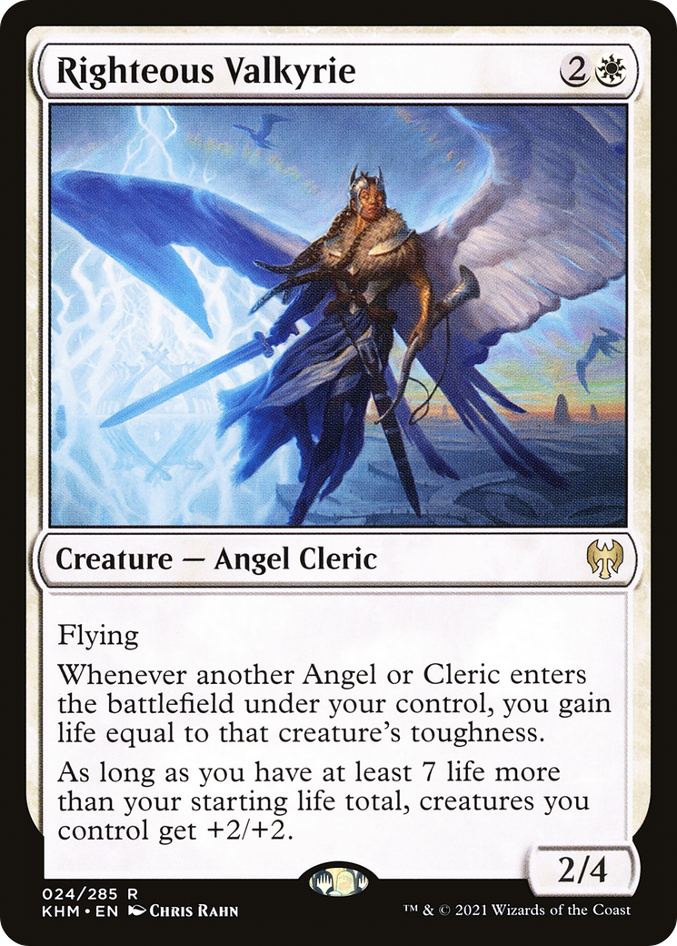 Righteous Valkyrie (KHM-024) - Kaldheim Foil - Premium MTG Single from Wizards of the Coast - Just $1.21! Shop now at Game Crave Tournament Store