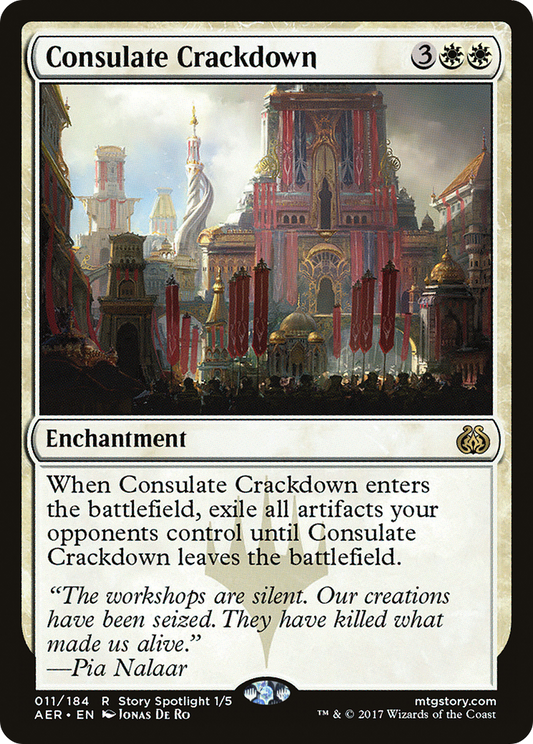 Consulate Crackdown (AER-011) - Aether Revolt - Premium MTG Single from Wizards of the Coast - Just $0.08! Shop now at Game Crave Tournament Store