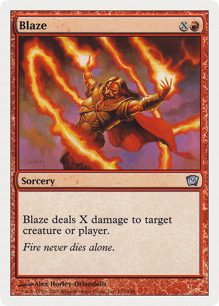 Blaze (9ED-175) - Ninth Edition - Premium MTG Single from Wizards of the Coast - Just $0.08! Shop now at Game Crave Tournament Store