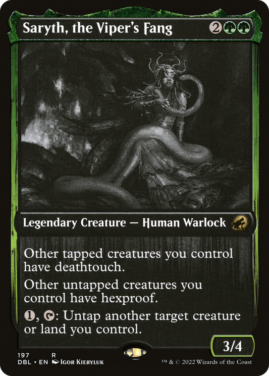 Saryth, the Viper's Fang (DBL-197) - Innistrad: Double Feature - Premium MTG Single from Wizards of the Coast - Just $0.63! Shop now at Game Crave Tournament Store