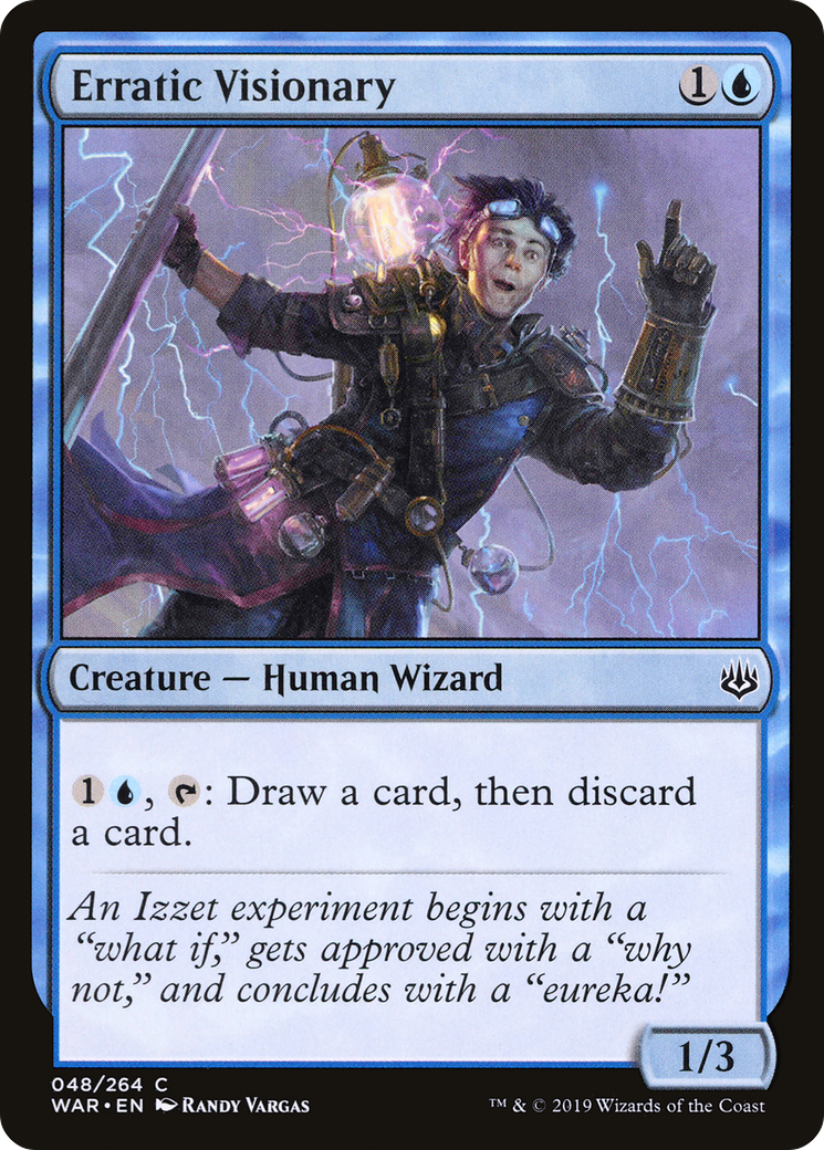 Erratic Visionary (WAR-048) - War of the Spark Foil - Premium MTG Single from Wizards of the Coast - Just $0.17! Shop now at Game Crave Tournament Store