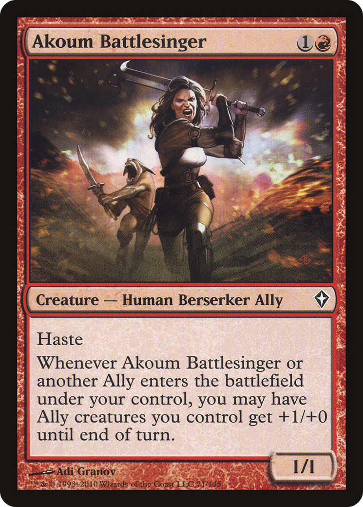 Akoum Battlesinger (WWK-071) - Worldwake Foil - Premium MTG Single from Wizards of the Coast - Just $0.82! Shop now at Game Crave Tournament Store