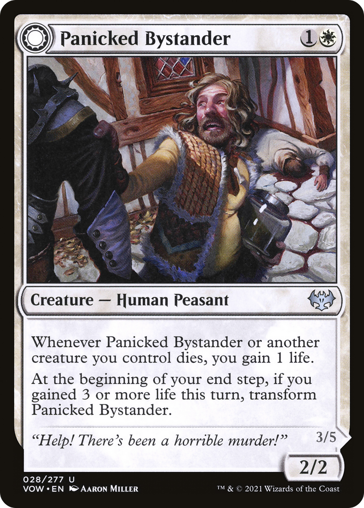 Panicked Bystander // Cackling Culprit (VOW-028) - Innistrad: Crimson Vow: (Double Faced Transform) - Premium MTG Single from Wizards of the Coast - Just $0.08! Shop now at Game Crave Tournament Store