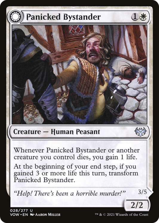 Panicked Bystander // Cackling Culprit (VOW-028) - Innistrad: Crimson Vow: (Double Faced Transform) - Premium MTG Single from Wizards of the Coast - Just $0.08! Shop now at Game Crave Tournament Store