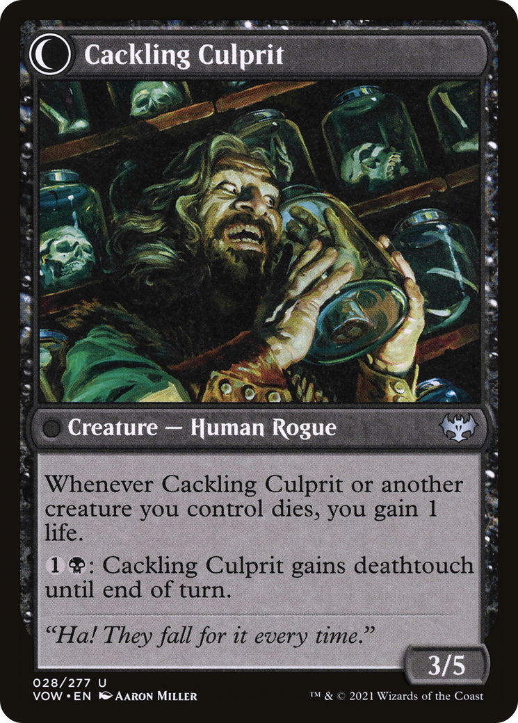 Panicked Bystander // Cackling Culprit (VOW-028) - Innistrad: Crimson Vow: (Double Faced Transform) - Premium MTG Single from Wizards of the Coast - Just $0.08! Shop now at Game Crave Tournament Store