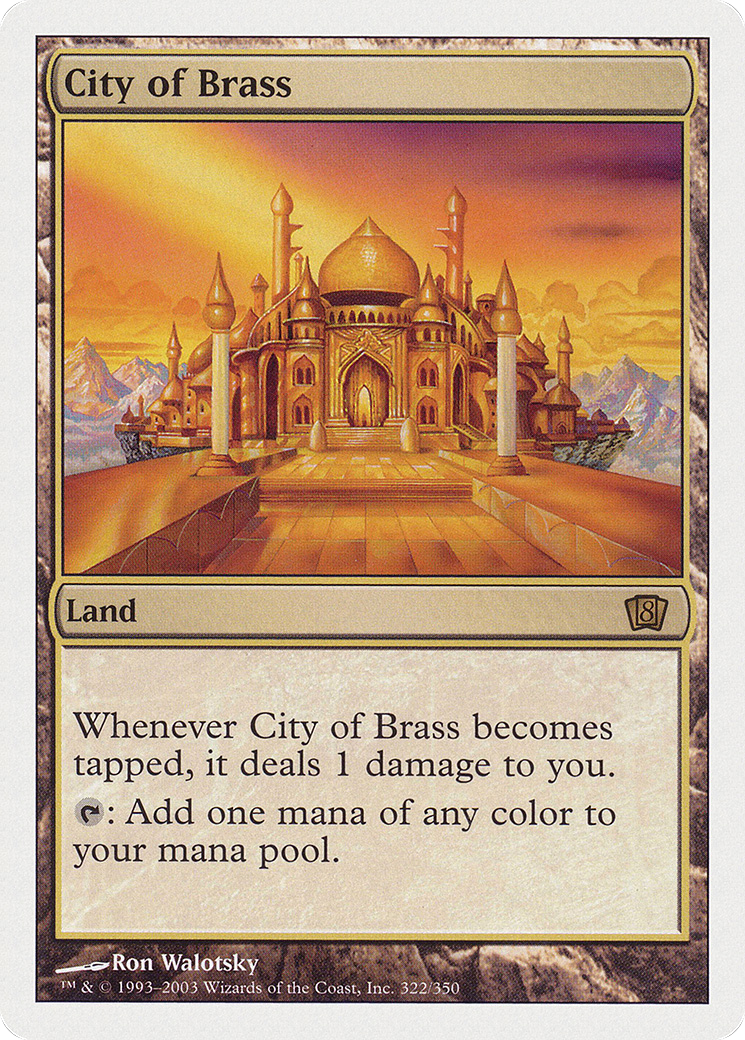 City of Brass (8ED-322) - Eighth Edition - Premium MTG Single from Wizards of the Coast - Just $3.70! Shop now at Game Crave Tournament Store