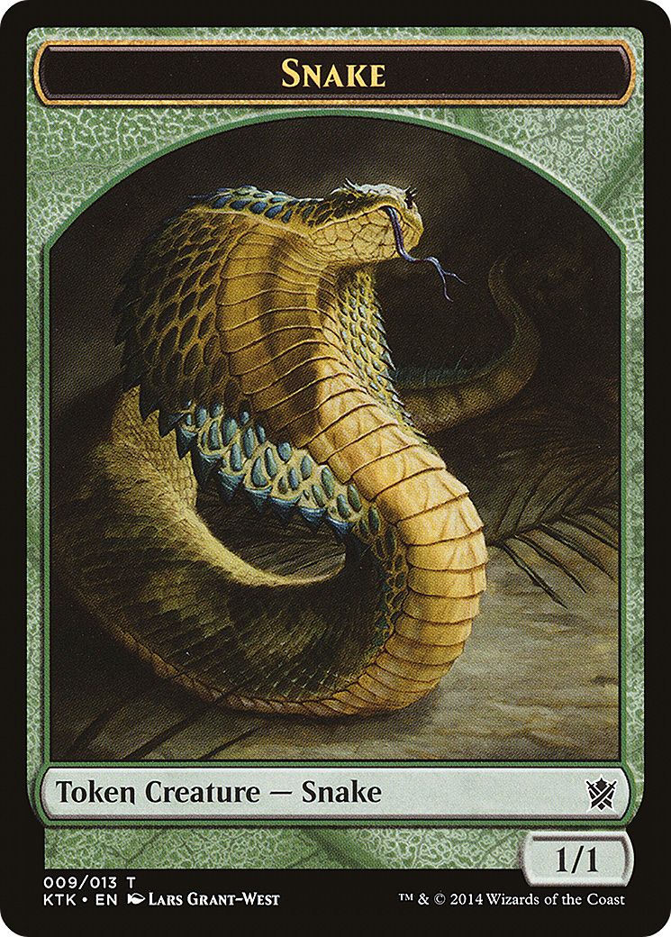 Snake (TKTK-009) - Khans of Tarkir Tokens - Premium MTG Single from Wizards of the Coast - Just $0.56! Shop now at Game Crave Tournament Store