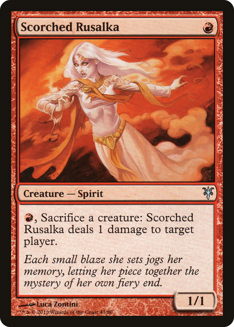 Scorched Rusalka (DDK-043) - Duel Decks: Sorin vs. Tibalt - Premium MTG Single from Wizards of the Coast - Just $0.25! Shop now at Game Crave Tournament Store