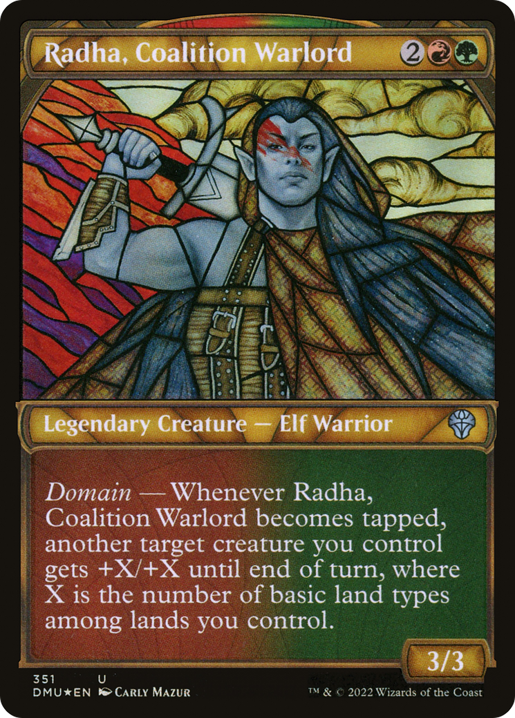 Radha, Coalition Warlord (DMU-351) - Dominaria United: (Showcase) Foil - Premium MTG Single from Wizards of the Coast - Just $0.08! Shop now at Game Crave Tournament Store