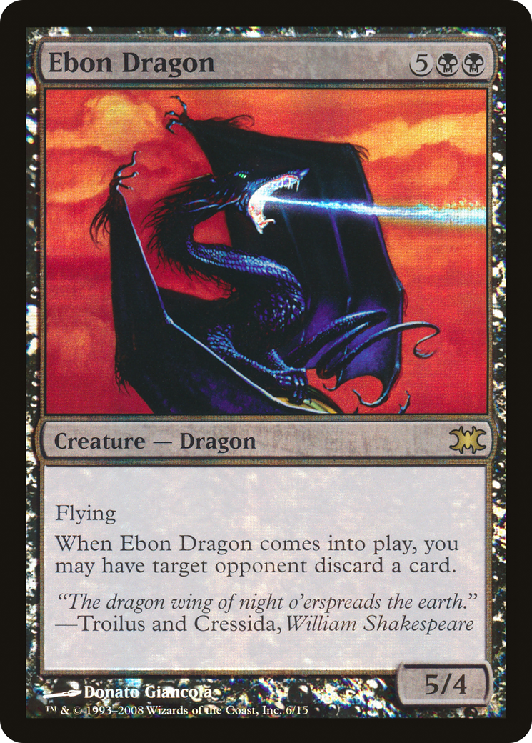 Ebon Dragon (DRB-006) - From the Vault: Dragons Foil - Premium MTG Single from Wizards of the Coast - Just $1.59! Shop now at Game Crave Tournament Store