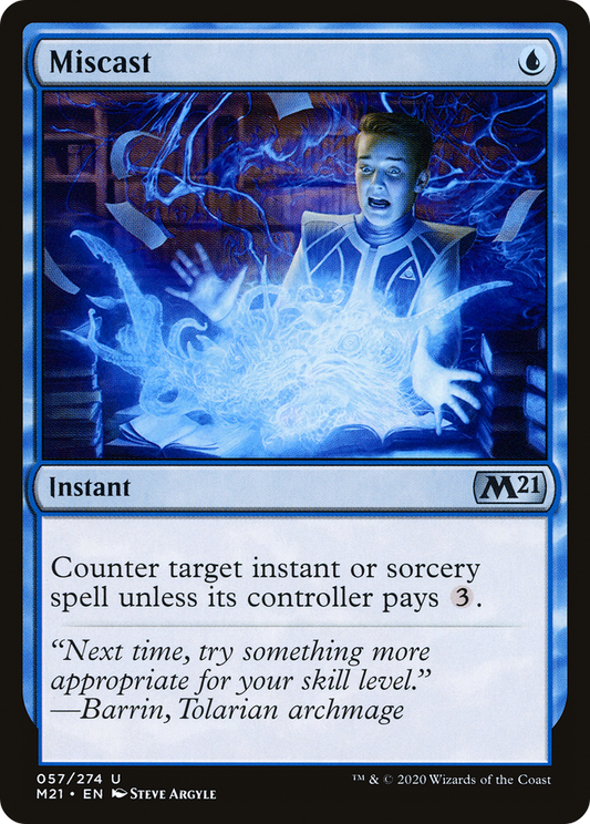 Miscast (M21-057) - Core Set 2021 - Premium MTG Single from Wizards of the Coast - Just $0.28! Shop now at Game Crave Tournament Store
