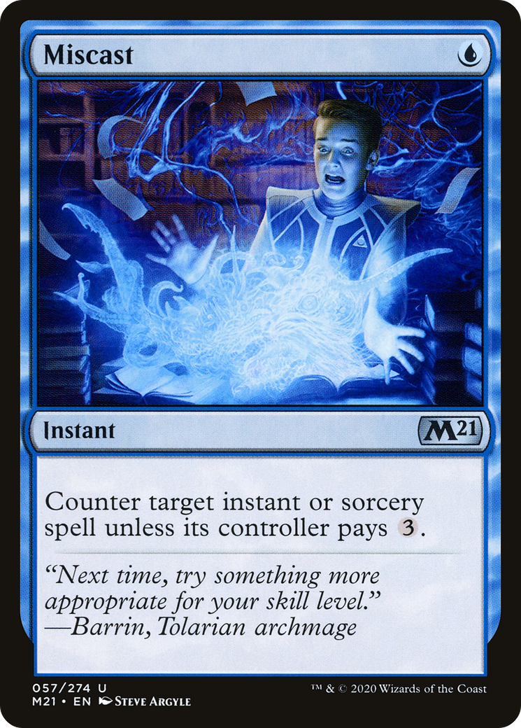 Miscast (M21-057) - Core Set 2021 Foil - Premium MTG Single from Wizards of the Coast - Just $0.89! Shop now at Game Crave Tournament Store