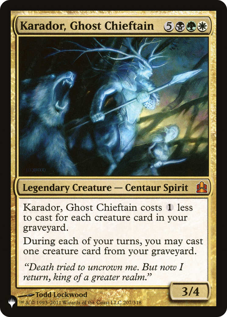 Karador, Ghost Chieftain (PLIST-631) - The List - Premium MTG Single from Wizards of the Coast - Just $0.26! Shop now at Game Crave Tournament Store