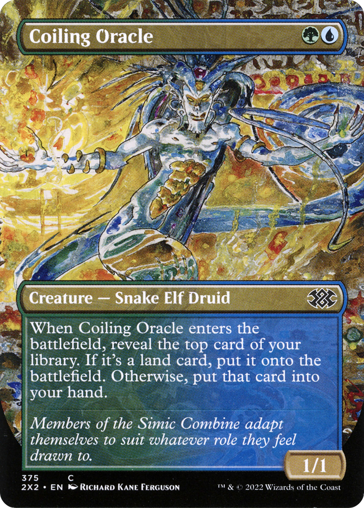 Coiling Oracle (2X2-375) - Double Masters 2022 (Borderless) - Premium MTG Single from Wizards of the Coast - Just $0.25! Shop now at Game Crave Tournament Store